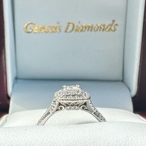 Genesis Engagement Ring Size 7 Cushion Cut Diamond